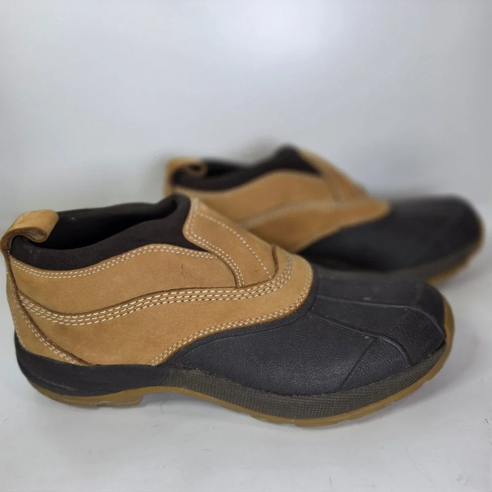LL Bean Storm Chaser 5 Mens Slip On Duck Boots Waterproof Brown Sz 9 VV9204